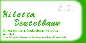 miletta deutelbaum business card